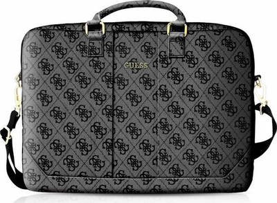 Çantë laptopi Guess 4G Uptown GUCB154GG, 15", lëkurë sintetike, gri e errët