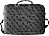 Çantë laptopi Guess 4G Uptown GUCB154GG, 15", lëkurë sintetike, gri e errët