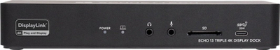 Dock USB C Sonnet Echo 13 Triple 4K Display, 3x DisplayPort 3x HDMI, Gigabit Ethernet, i zi