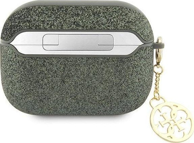 Kapak Guess GUAP2GLGSHA për Apple AirPods Pro 2, koleksioni 4G Glitter Flake, jeshile khaki