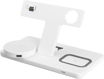 Mbajtëse karikuese FIXED MagPowerstation MagSafe 3në1, 15W + 15W + 5W, i bardhë