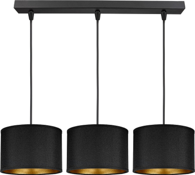 Lampë varëse Orno KYLO 3P, 3xE27 60W, me shufër, e zezë
