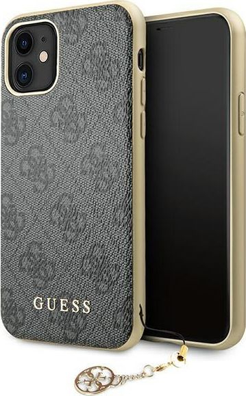 Kapak telefoni Guess GUHCN61GF4GGR, për iPhone 11 6.1", i fortë, gri
