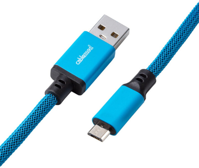 Kabllo spirale CableMod Classic, micro USB / USB-A, 1.5m, bruz