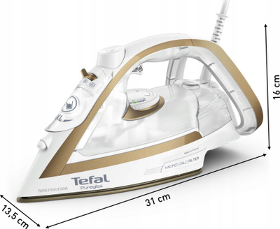 Пегла со пареа Tefal Puregliss FV8042, 2900W, удар на пареа 270 g/min, сина