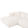 Divan këndor Bricken HM3275.02L, 3 ulëse, majtas, 282x160 cm, i bardhë