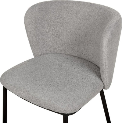 Set karrigesh ngrënieje Beliani Mina, boucle, 2 copë, gri