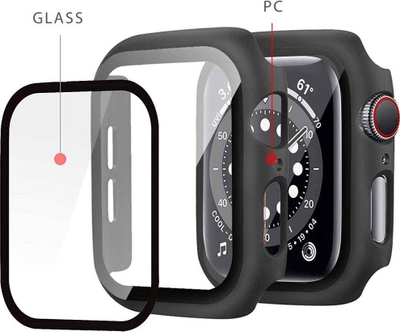 Mbrojtëse ekrani Tech-Protect Defense360 për Apple Watch 4/5/6/SE 44mm, xham i fortë, e zezë