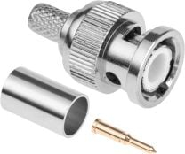 Приклучок BNC LechPol Plug RG59, со стегање, метален