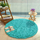 Tapet rrumbullak Strado Round Shaggy Rug, 140x140 cm, turquoise