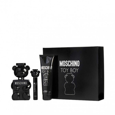Set kozmetik Moschino Eau de Parfum Toy Boy 100 ml + xhel dushi 200 ml + EDP 10 ml