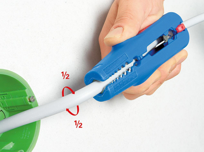 Vegël zhveshëse për kabllo Weicon Multi-Stripper No.400, 8-13 mm, plastike, blu