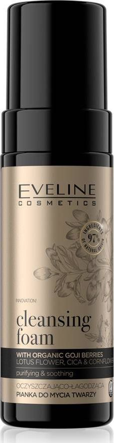 Shkumë pastrimi per fytyrën Eveline Organic Gold, 150 ml, vegane, qetësuese