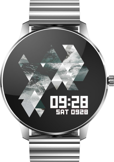 Smartwatch Bemi ARI, ekran me prekje, dy rripa, argjendtë