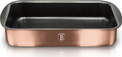 Tepsi pjekjeje BerlingerHaus Lasagna Pan Rose Gold Edition, 35x27x6.5cm, set me kallëpe pjekjeje, rozë