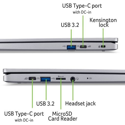 Laptop Acer Chromebook 315 (CB315-5HT-C5KN), 15.6", Intel N100, 8GB RAM, 128GB eMMC, ChromeOS, i hirtë
