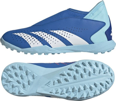 Këpucë futbolli Adidas Predator Accuracy.3 LL TF Jr IE9437, pa lidhëse, për tapet sintetik, blu
