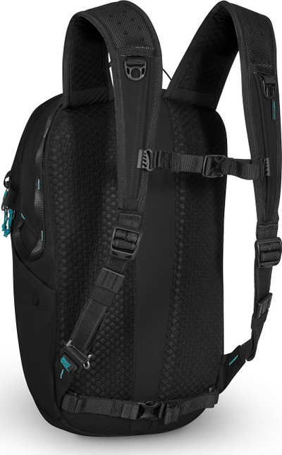 Çantë shpine Pacsafe ECO, 18L, kundra vjedhjes, Econyl e zezë