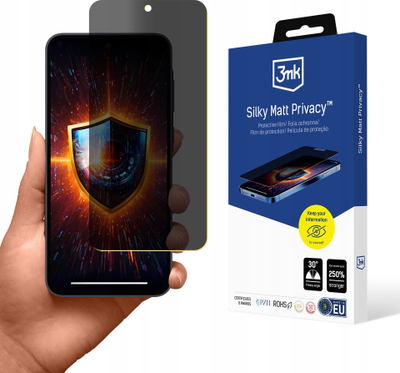 Folie mbrojtëse 3mk Silky Matt Privacy për Samsung Galaxy A35 A55 5G, mat, kundër shikimit anash
