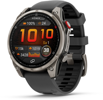Ora inteligjente Garmin Fenix 8 Pro AMOLED, 47mm, GPS, gri grafit e zezë