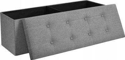 Pouf SONGMICS LSF077G05V1, ulëse për zbukurim, formë e vogël, gri