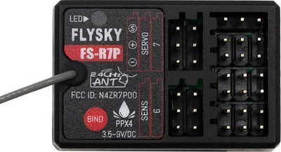 Telekomandë RC FlySky FS-G7P R7P, 2.4GHz, telemetri, e zezë