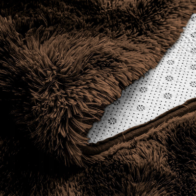 Tapet rrumbullak Shaggy Ombre Strado, 160x160 cm, Ombre kafe