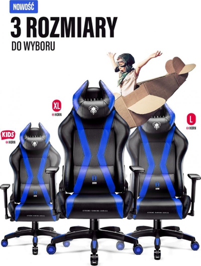Karrige për kompjuter Diablo X-Horn L, e zezë/blu