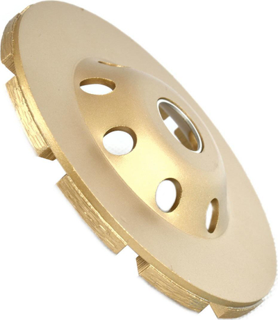 Rrotë bluarëse diamanti Heidmann DOUBLE, 125mm, 22.23mm, e artë