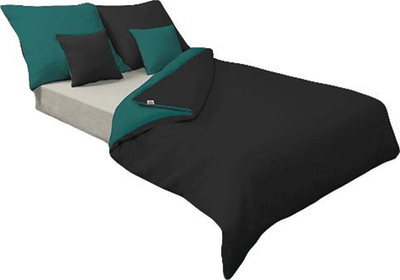 Set çarçafësh Multitex Double Face Gold 15, 220 x 200 cm, 3 copë, sateni pambuku, shumëngjyrësh