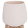 Vazo dekorative FRELLO HM4674.02S, fiber cement, 14.5x14.5x16 cm, e bardhë