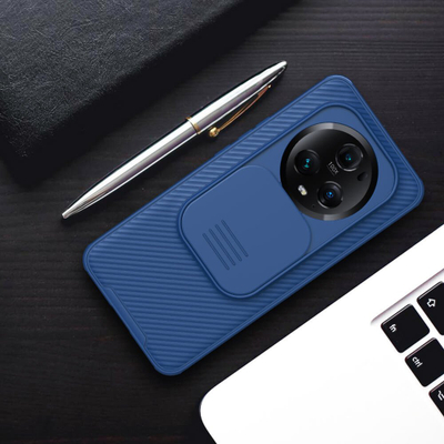 Këllëf telefoni Nillkin CamShield Pro për Honor Magic 5 Pro, me kapak kamere, blu