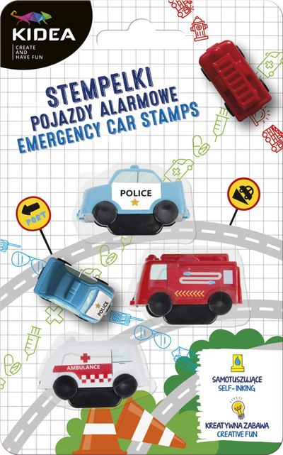 Set vula për fëmijë Stamps Stampers Cars, 3 copë, vetëngjyrosëse, shumëngjyrëshe