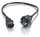 Kabllo rryme C2G European Power Cord, 1m, 16 AWG, e zezë