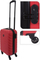 Valixhe udhëtimi ProWorld Diamond Design 28L, me rrota, e kuqe
