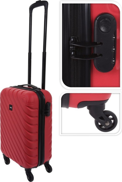 Valixhe udhëtimi ProWorld Diamond Design 28L, me rrota, e kuqe