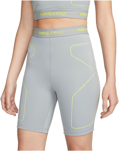 Кратки спортски хеланки Nike Pro Training Dri-FIT Combat Gear, висок струк, за жени, сиви
