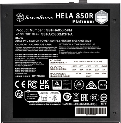 Burim energjie SilverStone HELA 850R SST-HA850R-PM , 850W