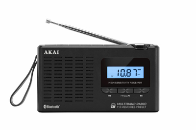 Radio portative Akai APR-600, Bluetooth, AM/FM, e zezë