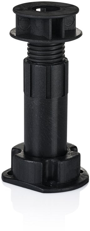 Këmbë të rregullueshme mobiljeje HausHalt, 130 170mm, set 4 copë, të zeza