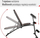 Stol multifunksional fitnes HMS L8021, kapasitet 150kg, i kuq e zi