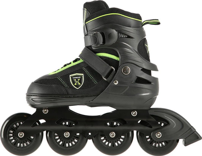 Patina inline Nils Extreme NA19088, madhësia 31-34, rrota PU 82A, e zezë jeshile