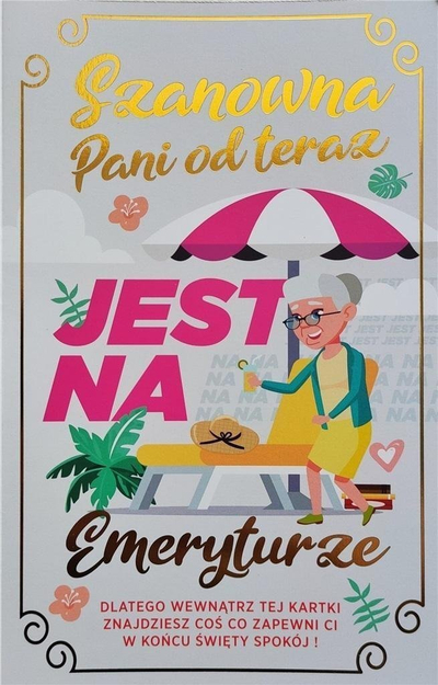 Картичка за пензија Yeku Retirement Card, со висулка за врата, повеќебојна