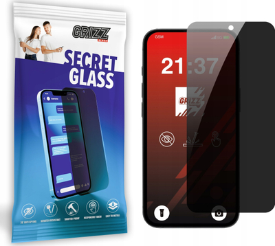 Xham mbrojtës privatësie Grizz SecretGlass për Apple iPhone 16e, qeramik, pamje shumë e kthjellët