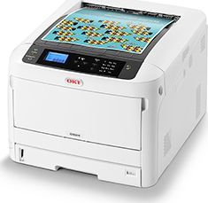 Printer lazer me ngjyra Oki C824DN, A3, rrjetë, i bardhë