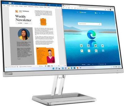 Monitor Lenovo L27i-40, 27", LED, ngjyrë argjendtë