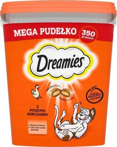 Shpërblime për mace Dreamies, me pulë, 350g MegaTub