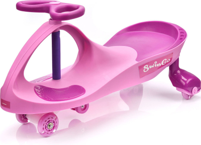 Mjet ride-on Gravity Meteor Swingo, LED, për kalamoj, rozë