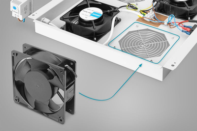 Ventilator kabineti rrjeti Digitus DN-19 FAN, 120mm, 230V, i zi