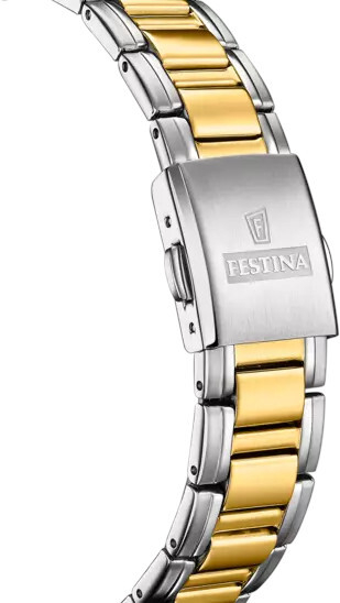 Orë dore për meshkuj Festina Swiss Made 20027/2, e artë/argjendtë
